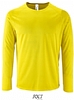 Camiseta Tecnica Manga Larga Sporty Sols - Color Amarillo Neon